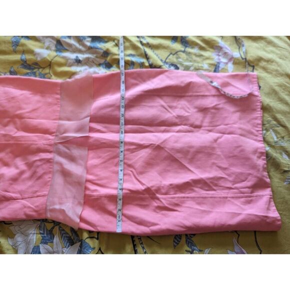 AKRIS Women’s 6 Pink Sleeveless Professional Midi Silk Dress V Neck Zipper - Picture 6 of 9